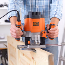 Black & Decker KW1200E-QS fresa verticale e tagliabordi Nero, Arancione 28000 Giri/min 1200 W - Vista aggiuntiva 7