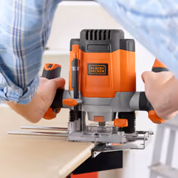 Black & Decker KW1200EKA-QS fresa verticale e tagliabordi Nero, Grigio, Arancione - Vista aggiuntiva 6