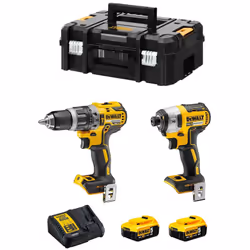 DeWALT Kit DCK266P2T Trapano a Percussione DeWALT DCD796 - Motore con tecnologia brushless per un'eccellente efficienza - Il ...