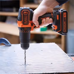 Black & Decker BDC718AS2F trapano Senza chiave Nero, Arancione