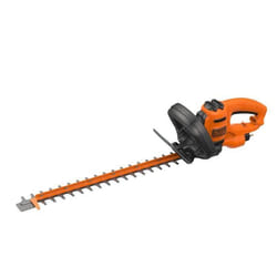 Black & Decker Black + Decker Elektro-Heckenschere (500W, 50 cm Schwertlänge, 22 mm Schnittstärke, Bügel-Zweithandgriff und transparentem Handschutz, für mittlere bis große Hecken)