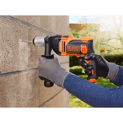 Black & Decker BEH850-QS trapano 3100 Giri/min Senza chiave Nero, Arancione - Vista aggiuntiva 6
