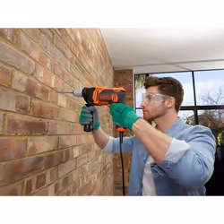 Black & Decker BEH850-QS trapano 3100 Giri/min Senza chiave Nero, Arancione - Vista aggiuntiva 7