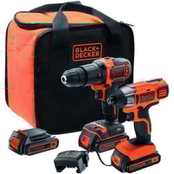 Black&decker - Black+Decker kit trapano avvitatore percussione+avvitatore imp. BCK21S2S-QW 18V 2 batterie 1,5 Ah