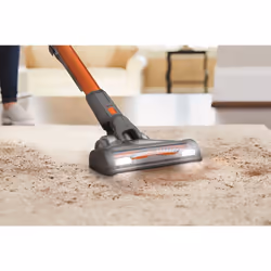 Black & Decker BHFEV182C scopa elettrica Aspirapolvere a bastone 2 in 1 Batteria Secco Senza sacchetto 0,65 L Arancione, Titanio 2 Ah
