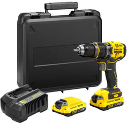 Trapano a percussione a batteria 18V 80 Nm 35700cps/min FATMAX serie V20 SFMCD721D2K-QW - Fornito con 1 valigetta, 2 batterie 2 Ah e 1 caricabatterie