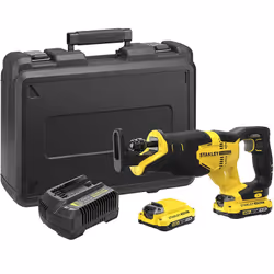 Seghe a gattuccio Stanley Fatmax SFMCS 300 D2K Batteria Litio 18Volt - 2.0 Ah, velocità variabile, scarpa pivotale, 0-3000 co ...