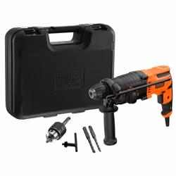 Black & Decker BEHS01K-QS trapano 1600 Giri/min SDS-plus Nero, Arancione - Vista aggiuntiva 5