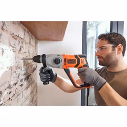 Black & Decker BEHS02K-QS trapano 1200 Giri/min SDS-plus Grigio, Arancione - Vista aggiuntiva 7