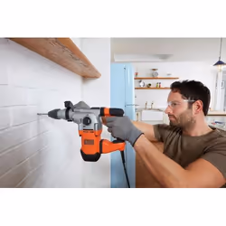 Black & Decker BEHS03K 900 Giri/min SDS-plus Nero, Arancione - Vista aggiuntiva 4