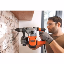 Black & Decker BEHS03K 900 Giri/min SDS-plus Nero, Arancione - Vista aggiuntiva 7