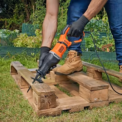 Black & Decker BES301 sega alternativa 2800 spm (fogli per minuto) 750 W Nero, Arancione - Vista aggiuntiva 6