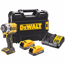 Set avvitatori a impulsi AKU, caricabatterie e batterie POWERSTACK 1,7 Ah Avvitatore a impulsi a batteria senza carbonio moto ...