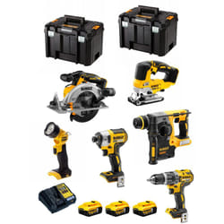 Kit DCK690P3T (DCD796 + DCF887 + DCH273 + DCS334 + DCS565 + DCL040 + 3 x 5,0 Ah + DCB1104 + 2 x tstak vi) - Dewalt