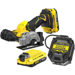 Stanley - Utensili - Taglierina universale a batteria 18V 76 mm, 2 batterie 2,0 Ah Li-Ion, caricabatterie SFMCM300D2-QW