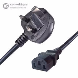 connektgear 27-0084B, 0,5 m, BS 1363, Accoppiatore C13, 250 V, 5 A