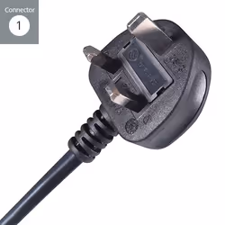 connektgear 27-0084B cavo di alimentazione Nero 0,5 m BS 1363 Accoppiatore C13
