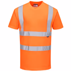 T-Shirt/Maglietta Alta Visibilità Arancione | Portwest RT23 Questa maglietta estiva da lavoro, ad alta visibilità, è realizza ...