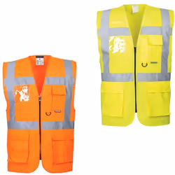 Il Gilet alta visibilità Portwest Berlino Executive , è un capo di abbigliamento indispensabile realizzato in poliestere 100% ...