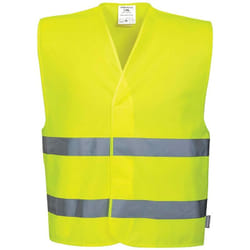 Portwest - C474YERL/XL Gilet ad Alta Visibilità con Due Bande, Giallo, lxl