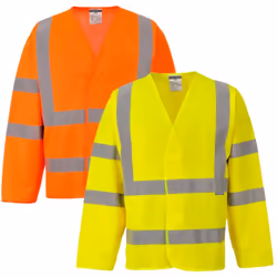 Gilet Alta Visibilità Classe 3 - Maniche Lunghe Questo leggero gilet a manica lunga manterrà chi lo indossa al sicuro e visib ...