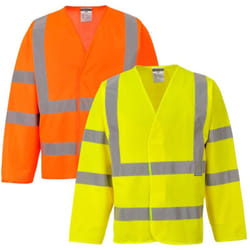 Gilet Ad Alta Visibilita' Classe 3 - Maniche Lunghe Arancio l-xl