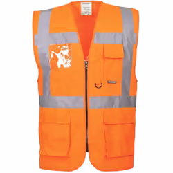 Descrizione s476orr giubbotto Executive Comfort warnorange warnschutzweste leggera con cerniera, 2 tasche laterali e tasca pe ...