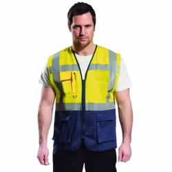 Descrizione Questa opzione a due tonalit. Nella nostra gamma di gilet executive dispone di diverse tasche pratiche un porta b ...