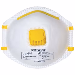 Portwest P101WHR Mascherina Anti Polvere con Valvola FFP1, Bianco