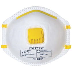 Portwest P101WHR Mascherina Anti Polvere con Valvola FFP1, Bianco
