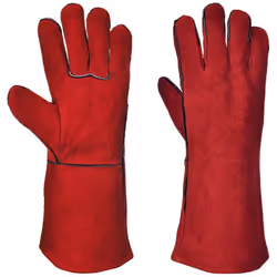 GUANTO DA SALDATORE FODERATO DESCRIZIONE: Guanto da saldatore rosso taglia unica. Protezione dal calore e dalle scintille. In ...