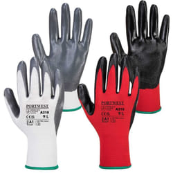 Guanti da Lavoro con Spalmatura in Nitrile Grigio-Bianco 10