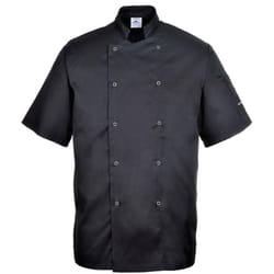 Portwest - Giacca Nera Da Chef a Manica Corta Modello Cumbria Nero 3XL