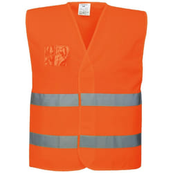 Gilet Ad Alta Visibilita' a Mezza Rete Arancione Arancio s-m