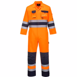 COMBINAZIONE DI SICUREZZA E STILE DESCRIZIONE: Tuta in poliestere e cotone con porta ginocchiere ergonomiche ed un elastico i ...