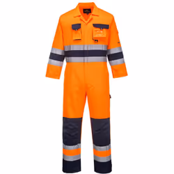 COMBINAZIONE DI SICUREZZA E STILE DESCRIZIONE: Tuta in poliestere e cotone con porta ginocchiere ergonomiche ed un elastico i ...