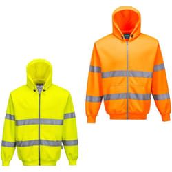 Portwest - Felpa con cappuccio alta visibilità B305 - m - Giallo