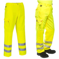 Portwest - Pantaloni ad Alta Visibilità Gialli Combat Giallo m