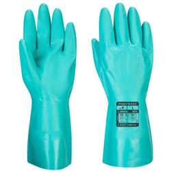 Portwest - A810GNRS Guanto Protezione Chimica in Nitrile, Verde, s