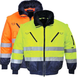Portwest - Bomber Alta Visibilità Pilot con Maniche Staccabili Giallo-Navy xl