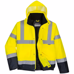Bomber Alta Visibilita' Giallo Blue Certificato EN342 per temperature fino a -40°C Questa giacca bomber bicolore completament ...
