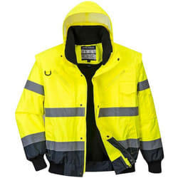 Portwest - C465YNR6XL Bomber Bicolore Alta Visibilità 3 in 1, Giallo/Blu Navi, 6XL