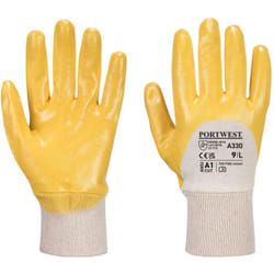 Guanti Impermeabili In Nitrile Con Polso In Maglia Giallo 11