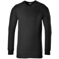 Portwest - B123BKRM T-Shirt Termica Manica Lunga, Nero, Medium