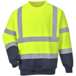 Portwest - Felpa Ad Alta Visibilità Bicolore Hi-Vis Giallo/Navy Giallo-Navy 3XL