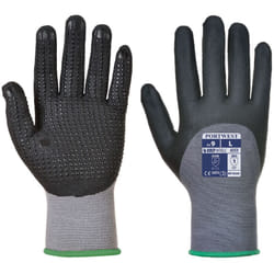Guanti Da Lavoro In Schiuma Di Nitrile Dermo Flex Ultra Grigio-Nero 10