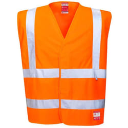 Portwest - FR71 Gilet Ignifugo Antistatico ad Alta Visibilità., Taglia s/m, Arancione