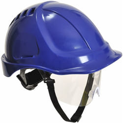 Portwest - PW54 Casco di Sicurezza con Visiera Endurance Plus Blu Reale