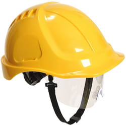 Portwest - PW54 Casco di Sicurezza con Visiera Endurance Plus Giallo