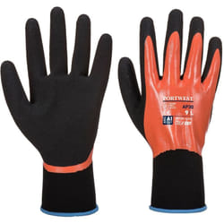 Guanti Impermeabili in Nitrile Dermi Pro Arancio-Nero 7